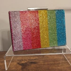 ZARA Rainbow Crystal Clutch Bag